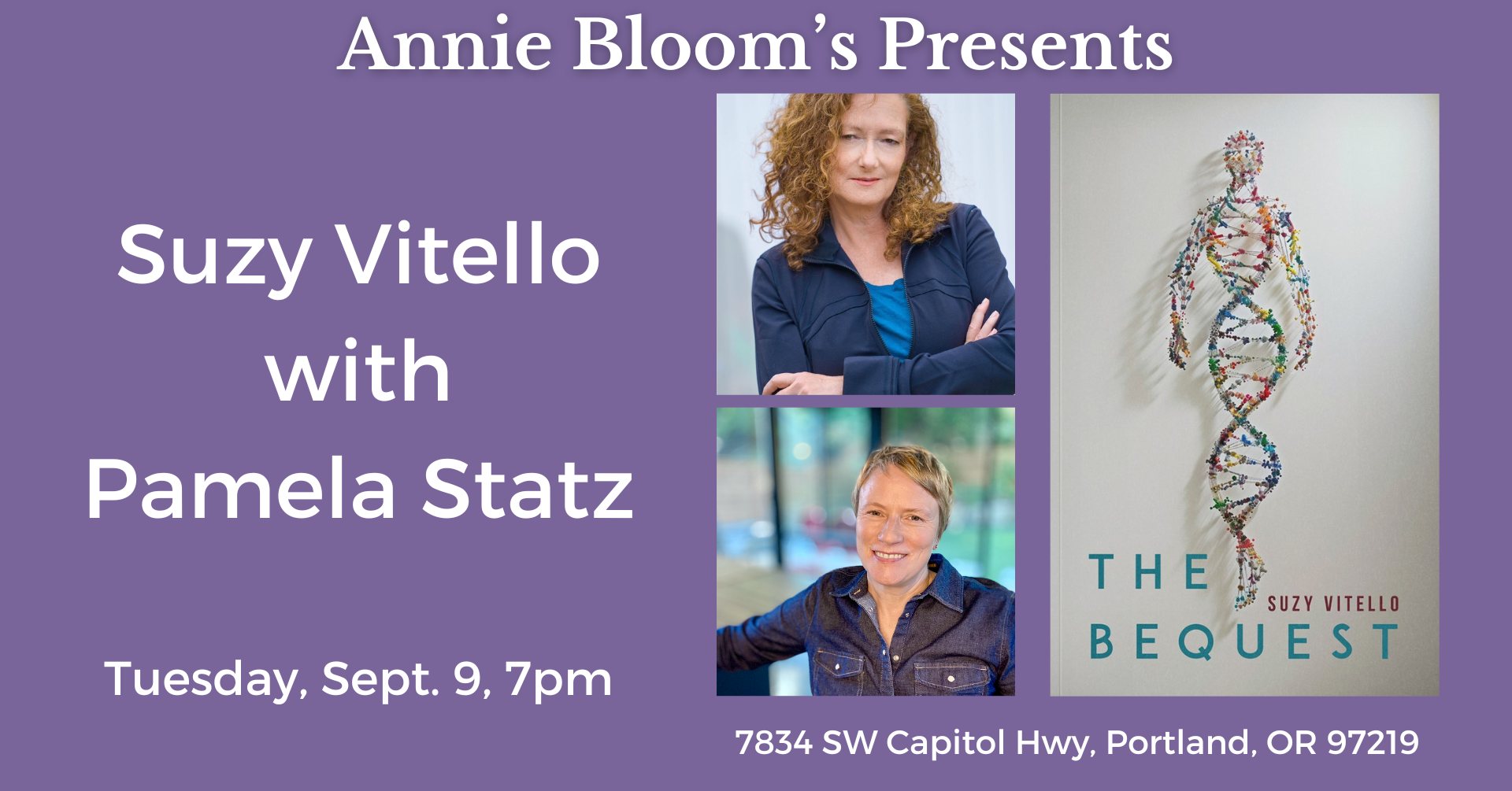 Reading: Suzy Vitello with Pamela Statz