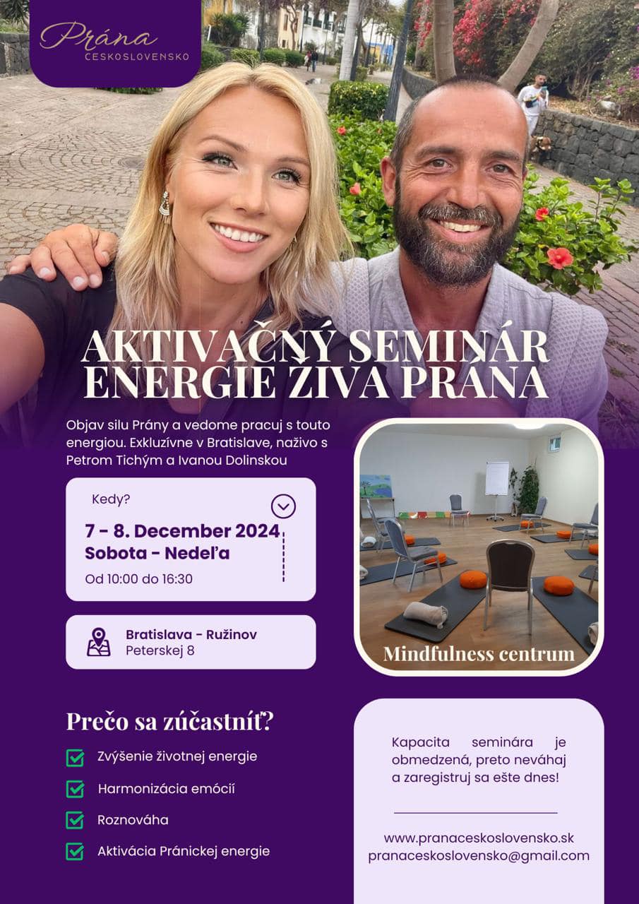 Vikendový seminár Pránická výŽiva - aktivácia energie Prána Živa - 2 dni v Bratislave