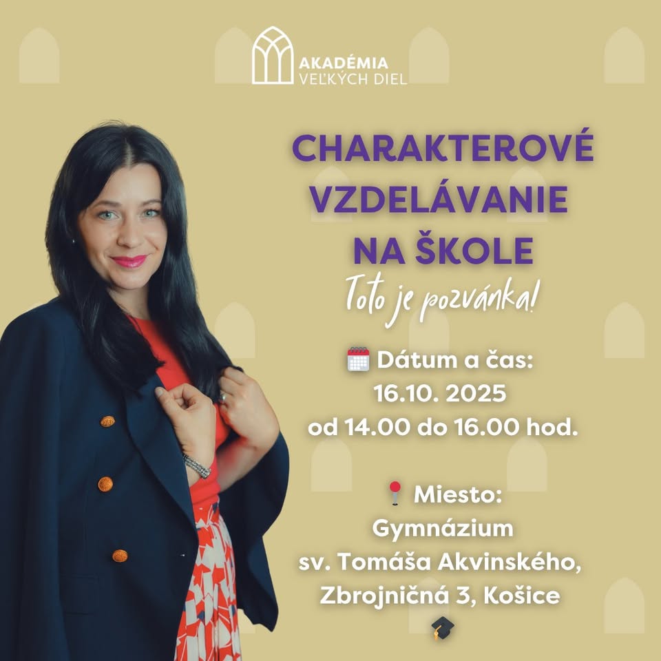 📌🔴 POZVÁNKA na bezplatnú prednášku a besedu pre KOŠICE A OKOLIE