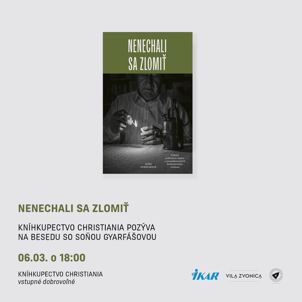 Nenechali sa zlomiť - beseda so Soňou Gyarfášovou