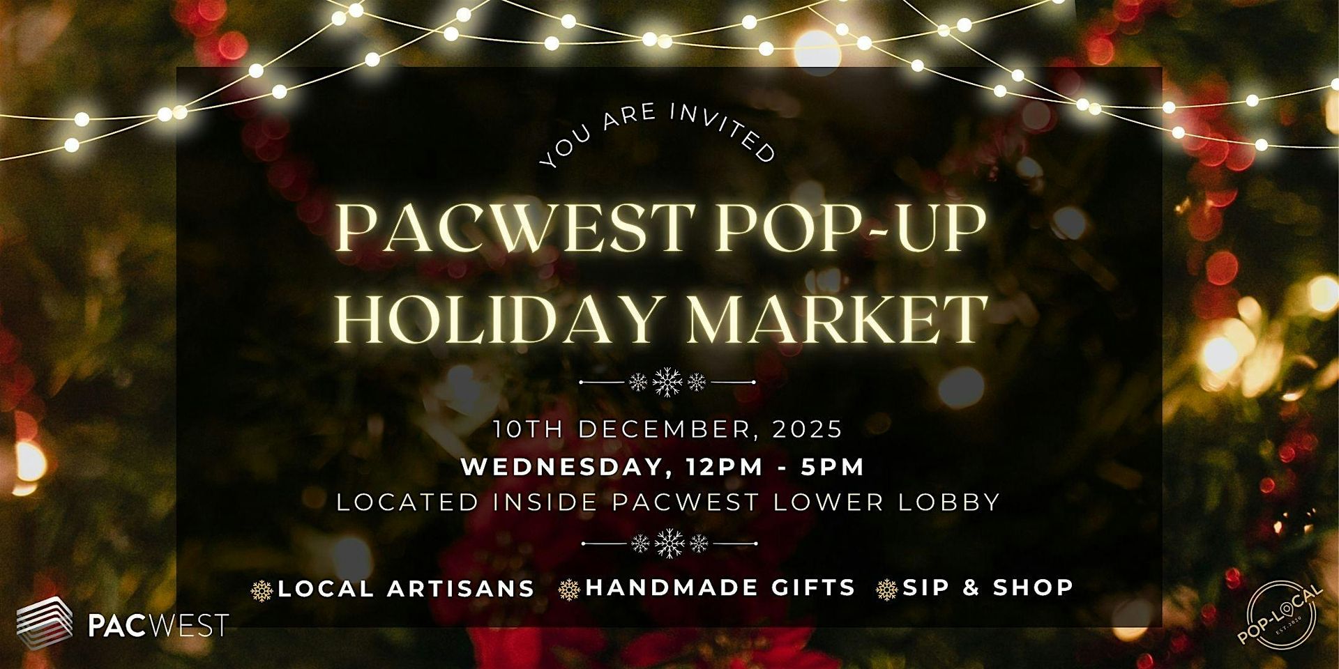 Pacwest Pop Up Holiday Market