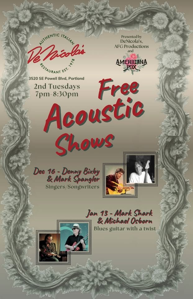 Tuesday 12/16-Denny Bixby & Mark Spangler