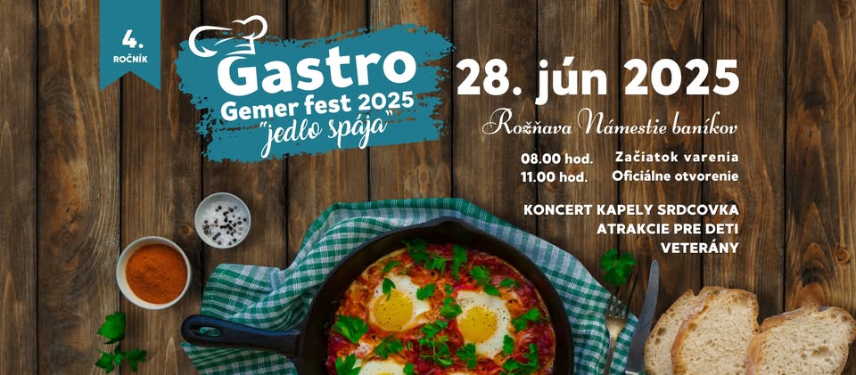 GASTRO GEMER FEST 2025 (28.6.2025) ROŽŇAVA, Námestie