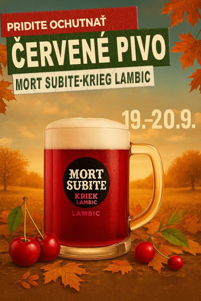 Červené pivo vo Výmeničke - Mort Subite
