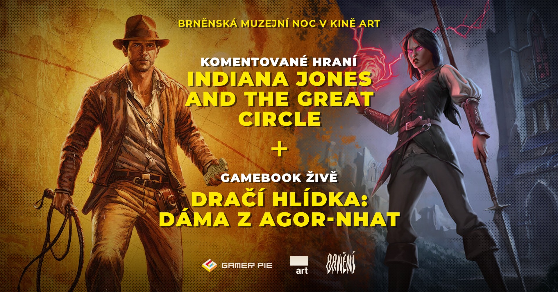 Hraní na plátně: Indiana Jones + Gamebook živě: Dračí hlídka - Brněnská muzejní noc v Kině Art