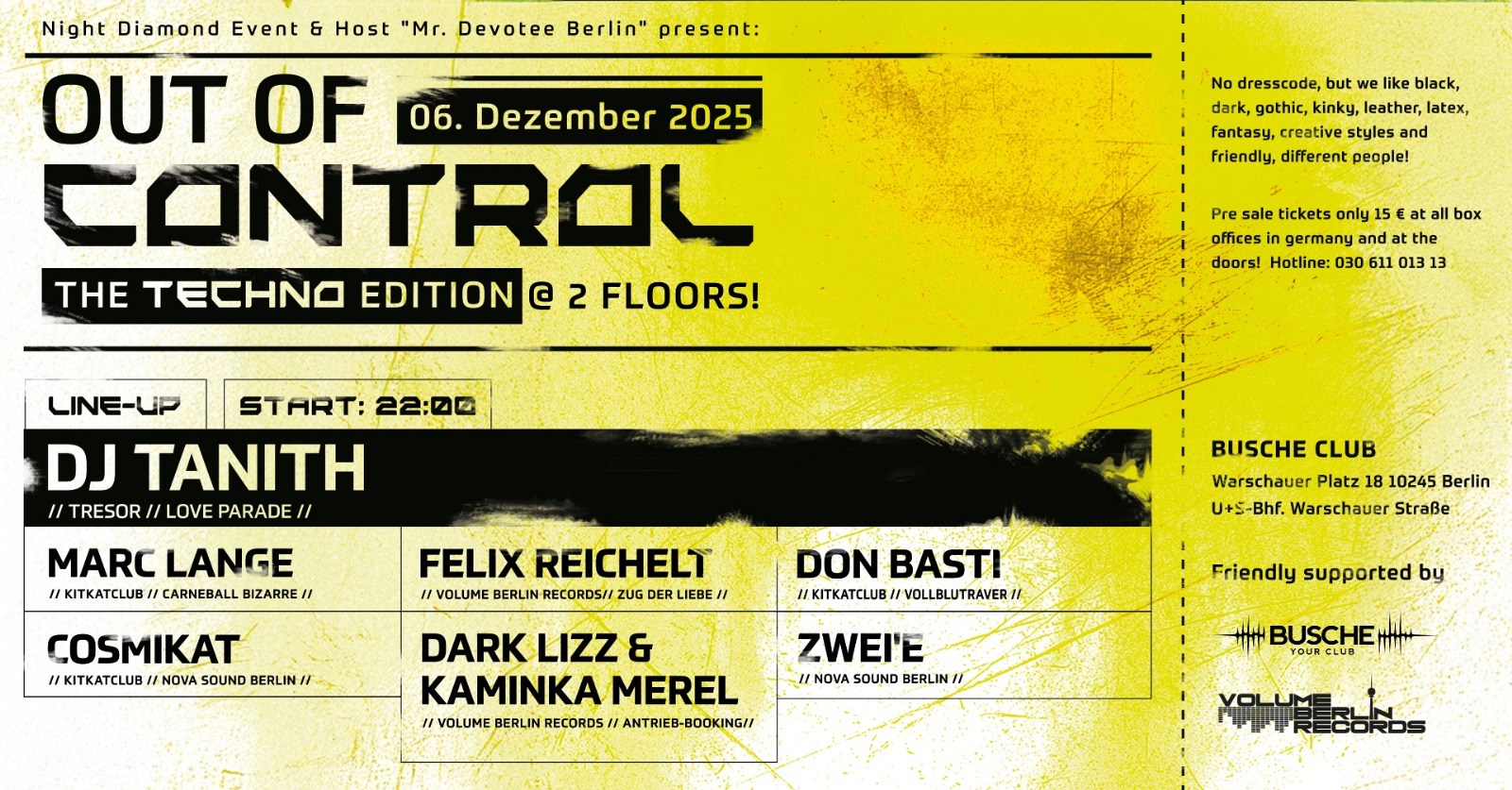 OUT OF CONTROL - TECHNO Edition@2Floors!