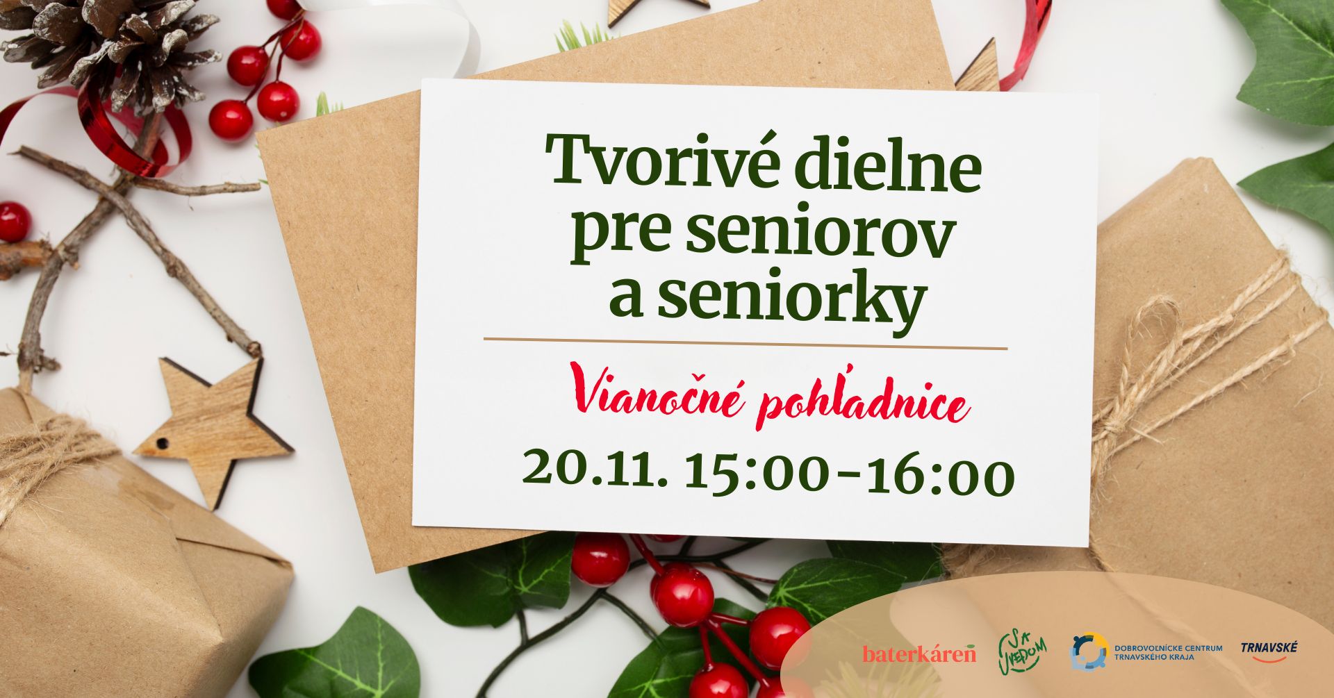 Tvorivé dielne pre seniorov a seniorky 20.11.