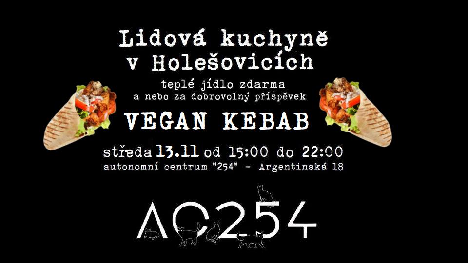 Lidová kuchyně v Holešovicích - VEGAN KEBAB - teplé jídlo pro všechny bez rozdílu