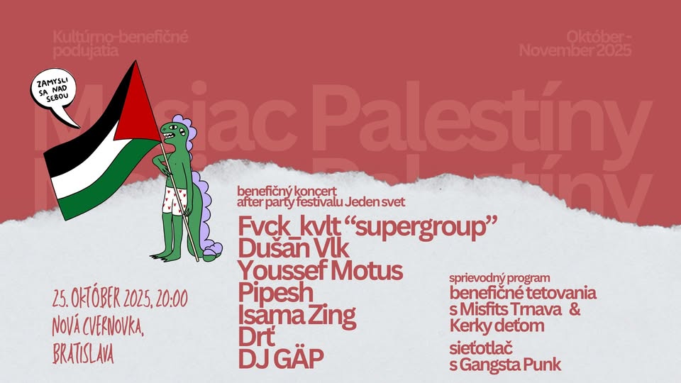 BENEFIČNÉ KONCERTY & AFTERPARTY FESTIVALU JEDEN SVET