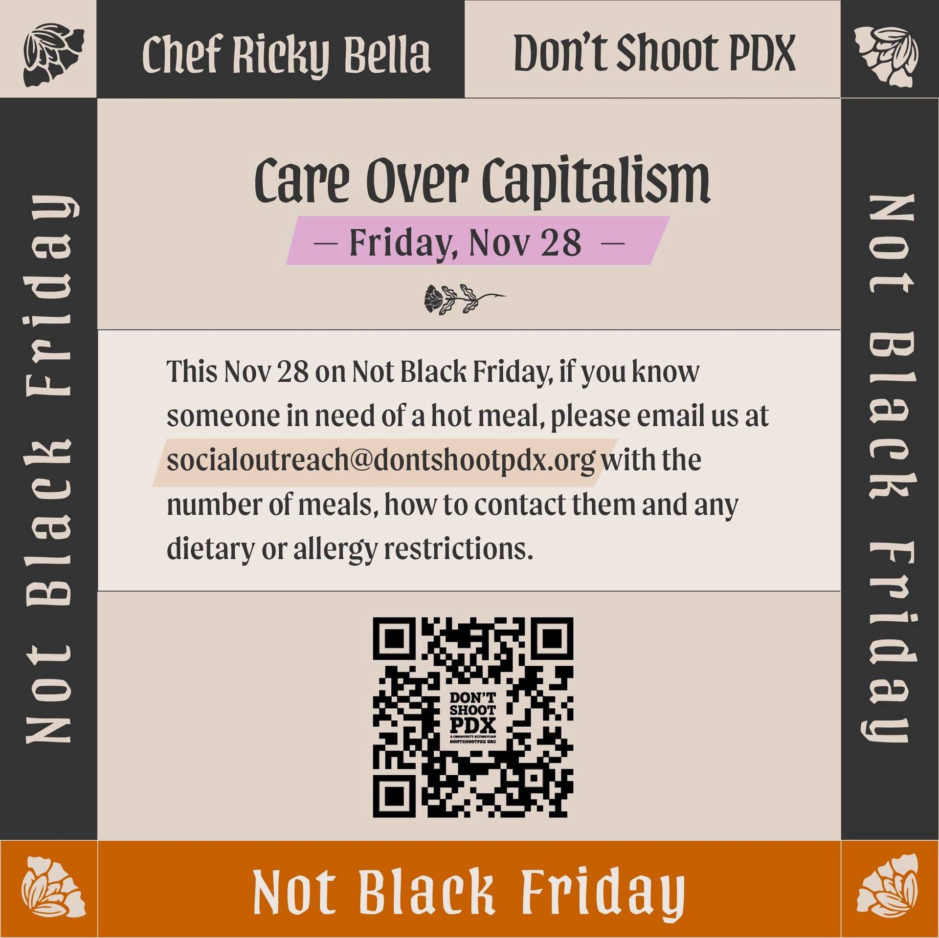 Care Over Capitalism NOT Black Friday
