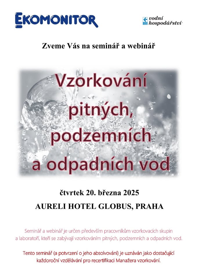 Vzorkování pitných, podzemních a odpadních vod