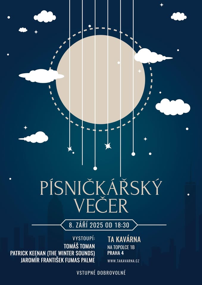Fumas, Patrick Keenan a Tomáš Toman v TA kavárně