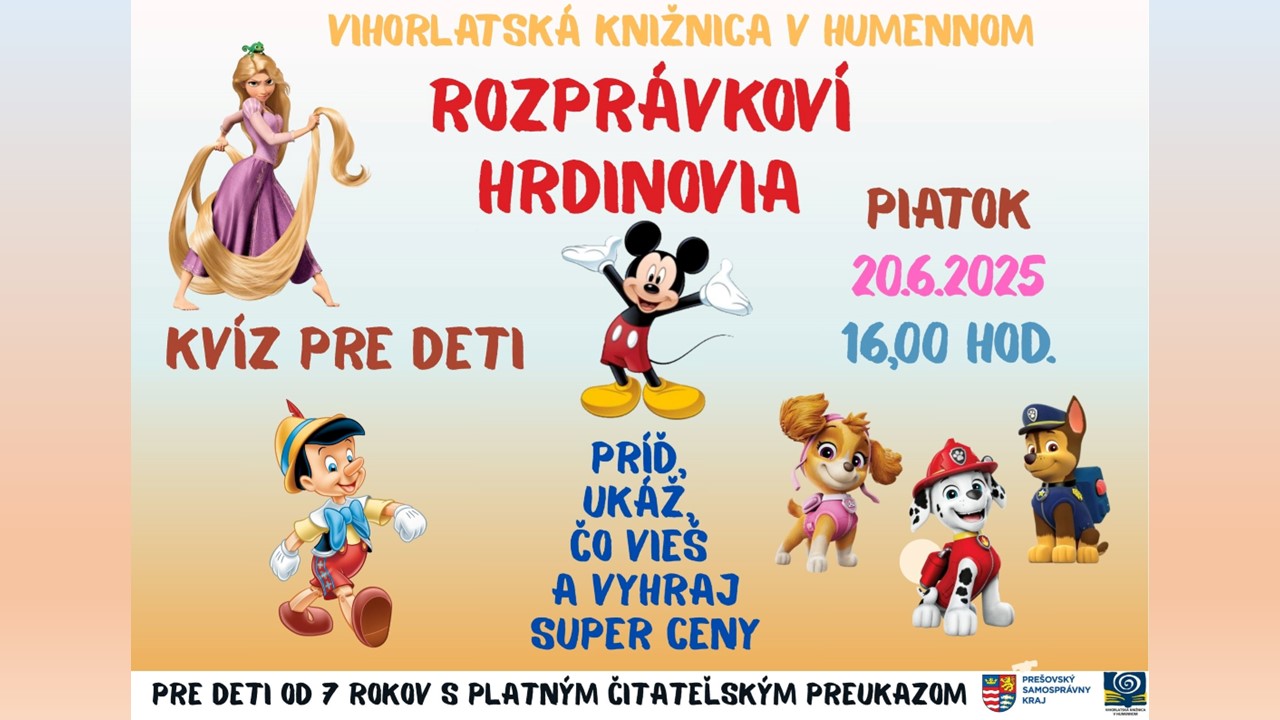 Kvíz pre deti: Rozprávkoví hrdinovia