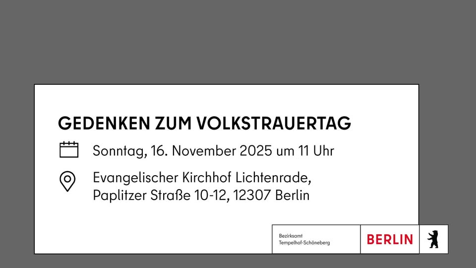 Gedenkveranstaltung zum Volkstrauertag