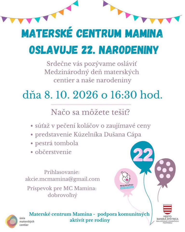 Medzinárodný deň materského centra v MC Mamina 🎉