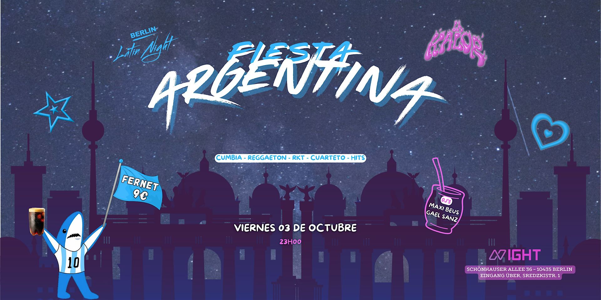 FIESTA ARGENTINA BERLIN – La Kalor X Berlin Latin Night ❤️