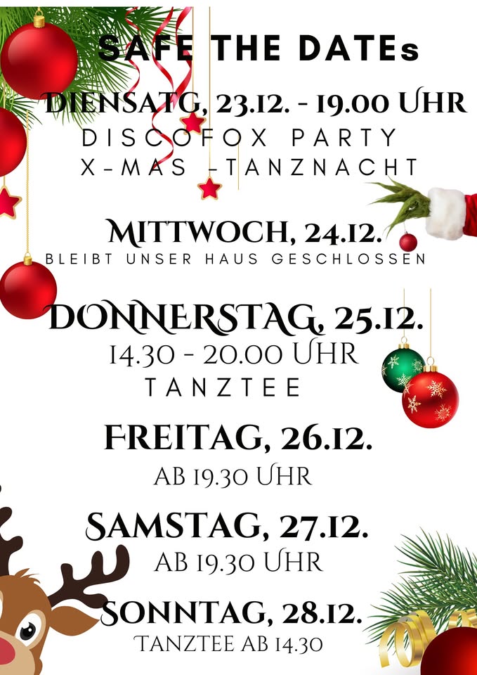 Weihnachtsfeiertage im Keese