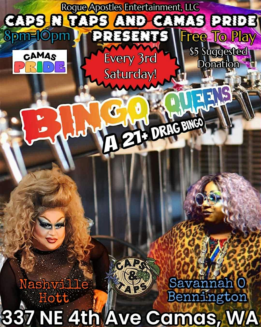 BINGO Queens Drag BINGO Night at Caps N' Taps
