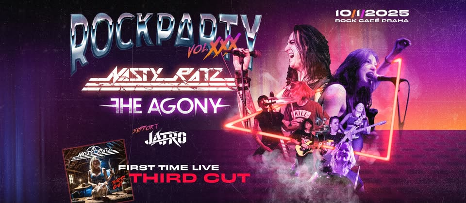ROCK PARTY v ROCK CAFÉ (Nasty Ratz, The Agony, Játro)