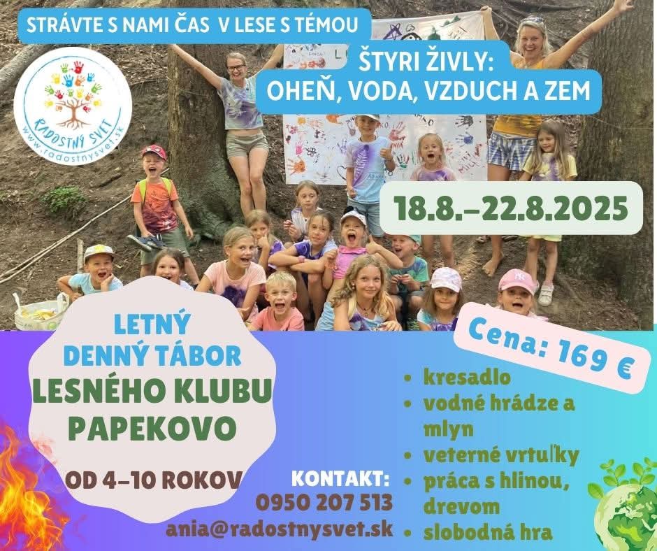 Letný denný tábor lesného klubu Papekovo