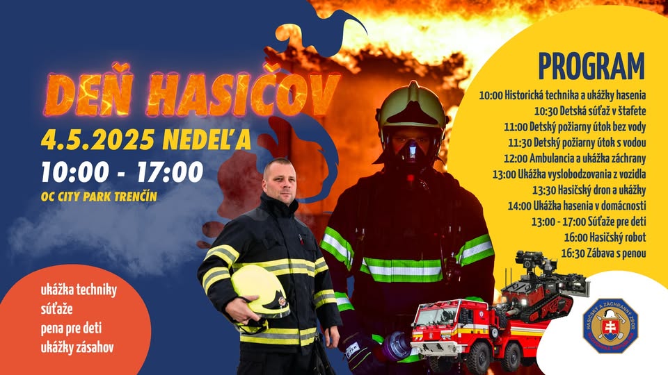 DEŇ HASIČOV 4.5.2025 v CITY PARK TRENČÍN