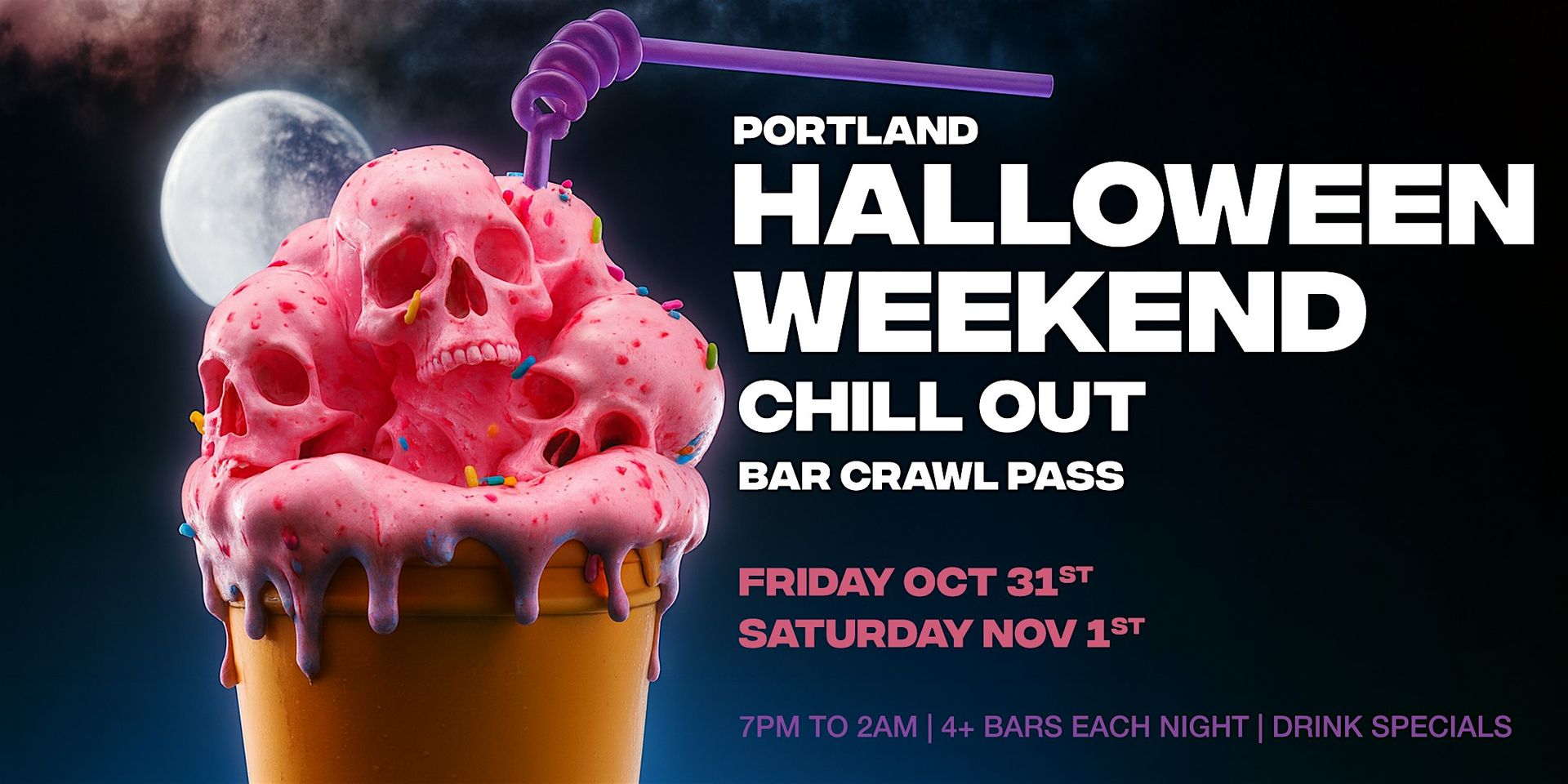 Fright Night + Screams & Shots Weekend Pass – Portland 2025