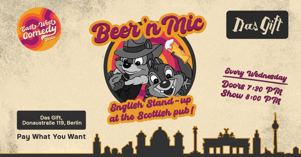 Beer 'n Mic: English stand-up at the Scottish pub! 26.11.25