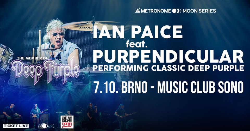 IAN PAICE - founder and member of Deep Purple will perform with his great band Purpendicular in Brno.