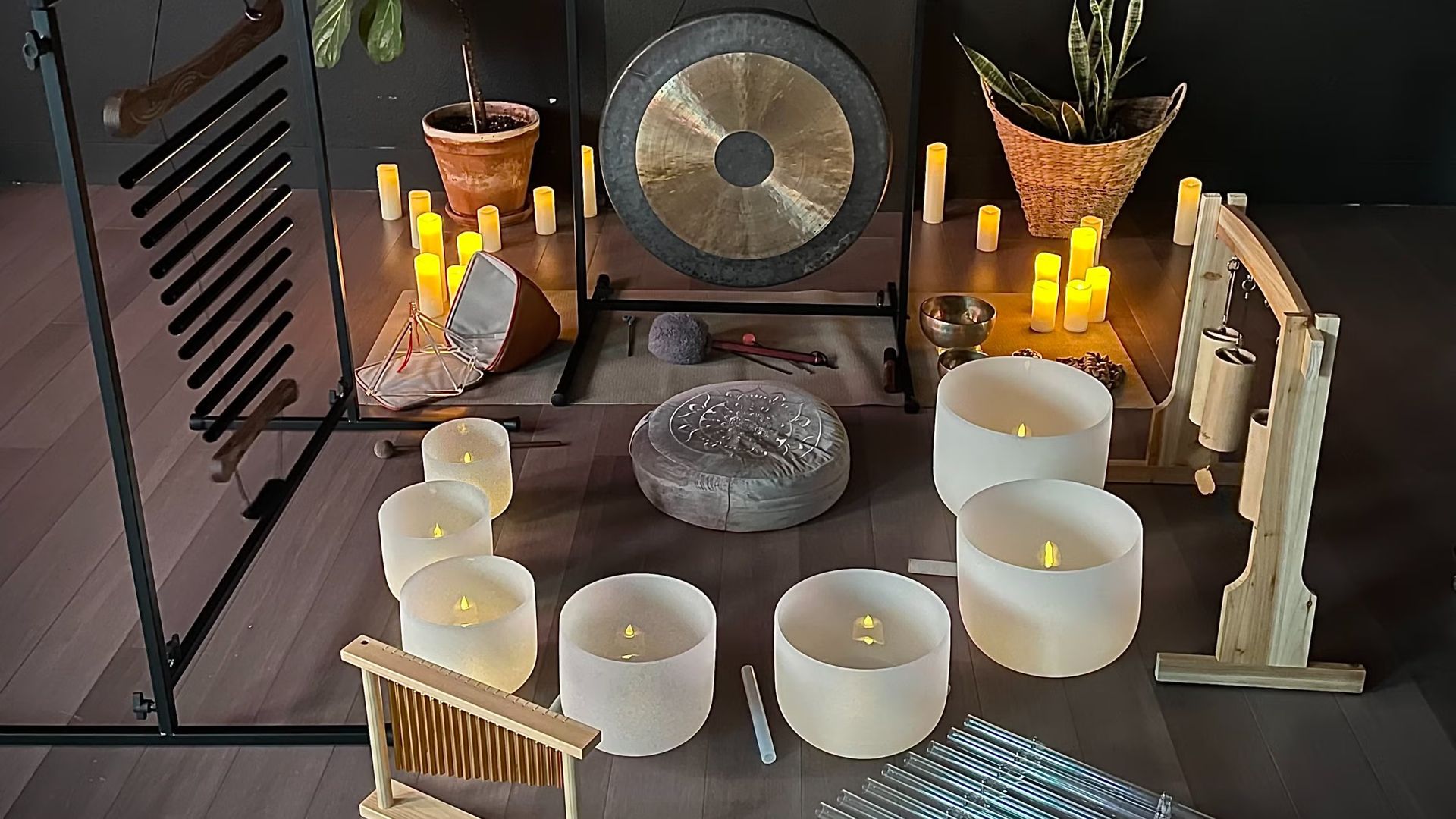 An Outdoor, Sunset Sound Bath Welcoming Fall