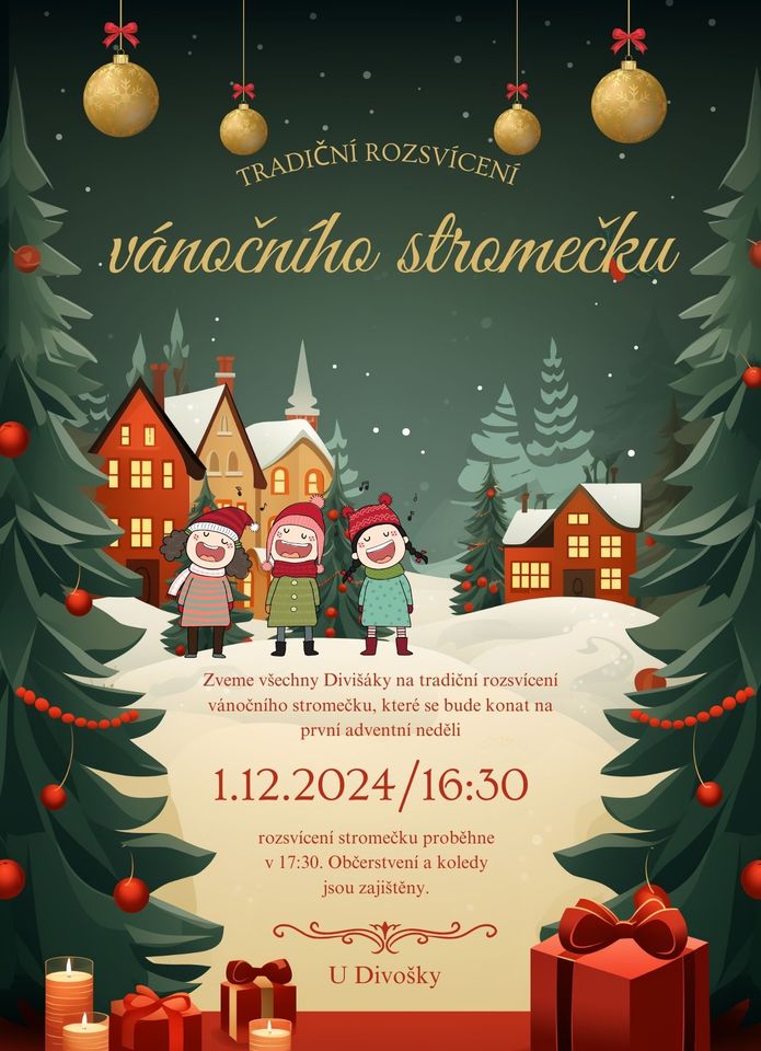 Tradiční rozsvícení vánočního stromečku od 16:30