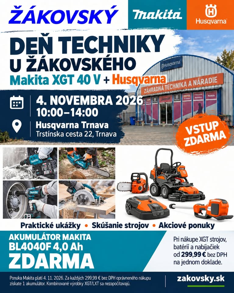 Deň techniky u Žákovského | Makita + Husqvarna