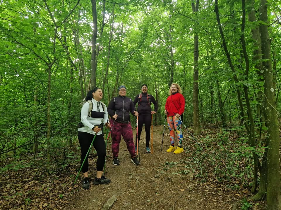 Nordic walking hike