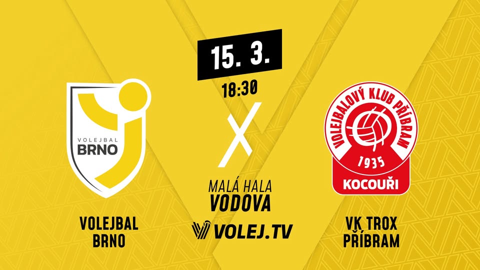 Předkolo ČEZ volejbalové extraligy: Brno - Příbram