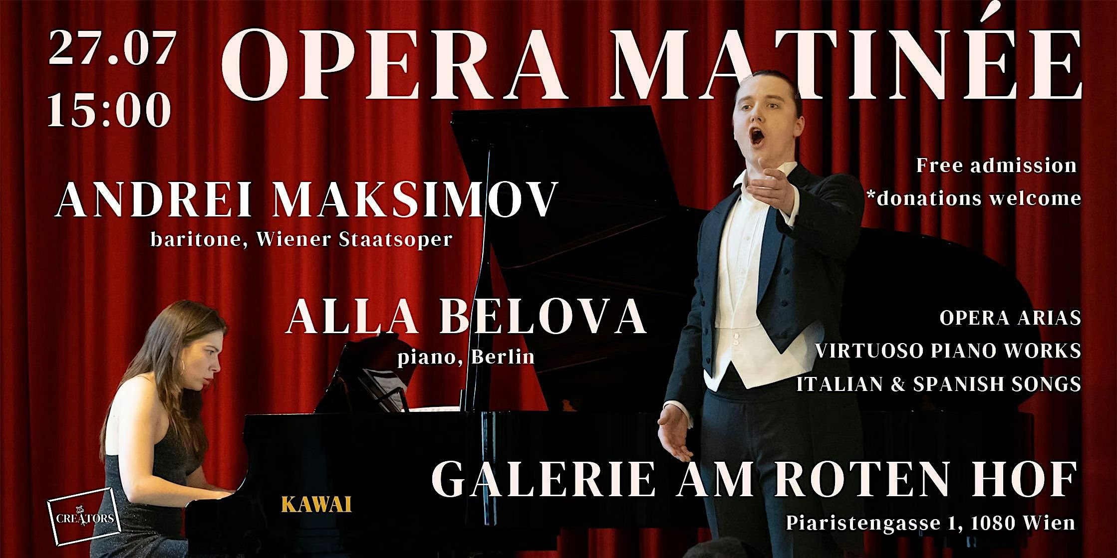 Opera in the Afternoon: Arias and Songs at Galerie am Roten Hof