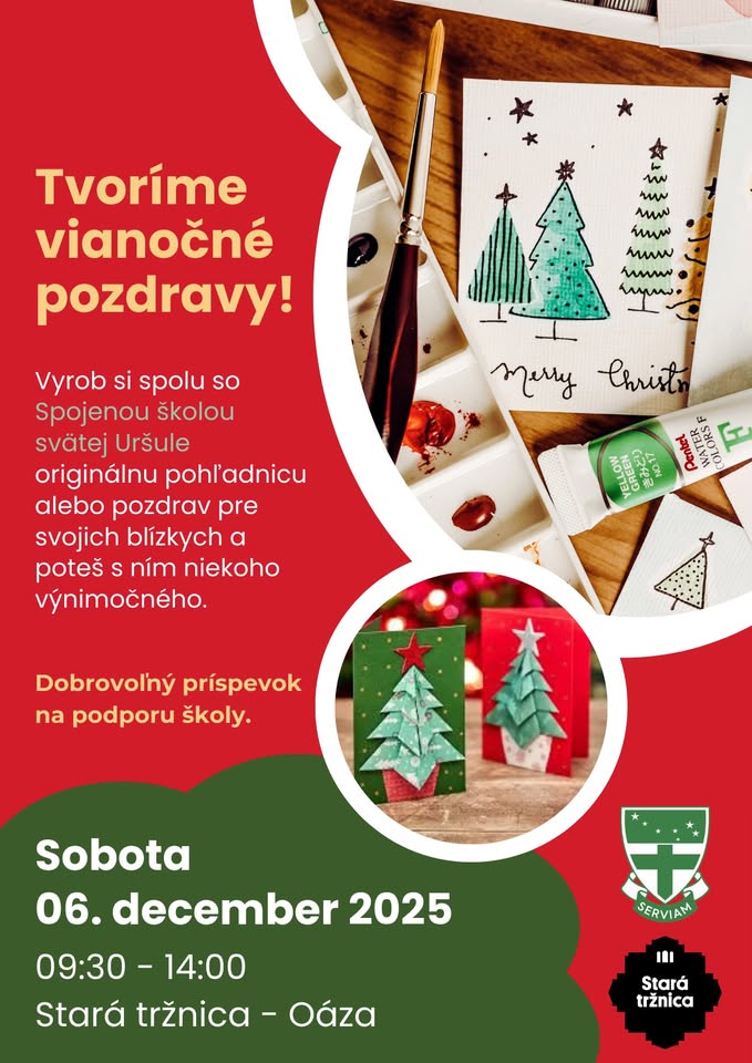 Tvorivé dielne so Spojenou školou sv. Uršule - Vianočné pozdravy