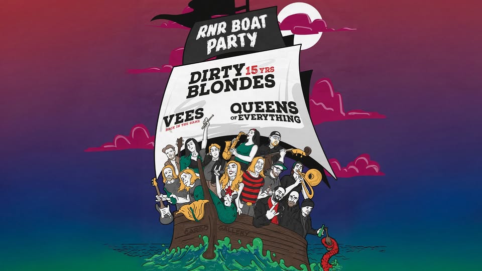 R'N'R Boat Party! Cargo Gallery Praha - Dirty Blondes 15 let + Queens of Everything + Vees