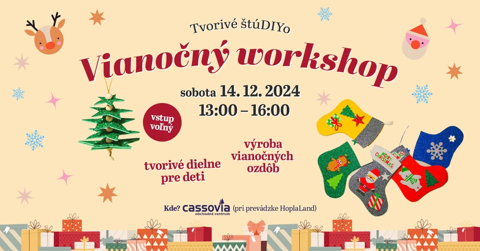 Tvorivé štúDIYo - výroba vianočných ozdôb