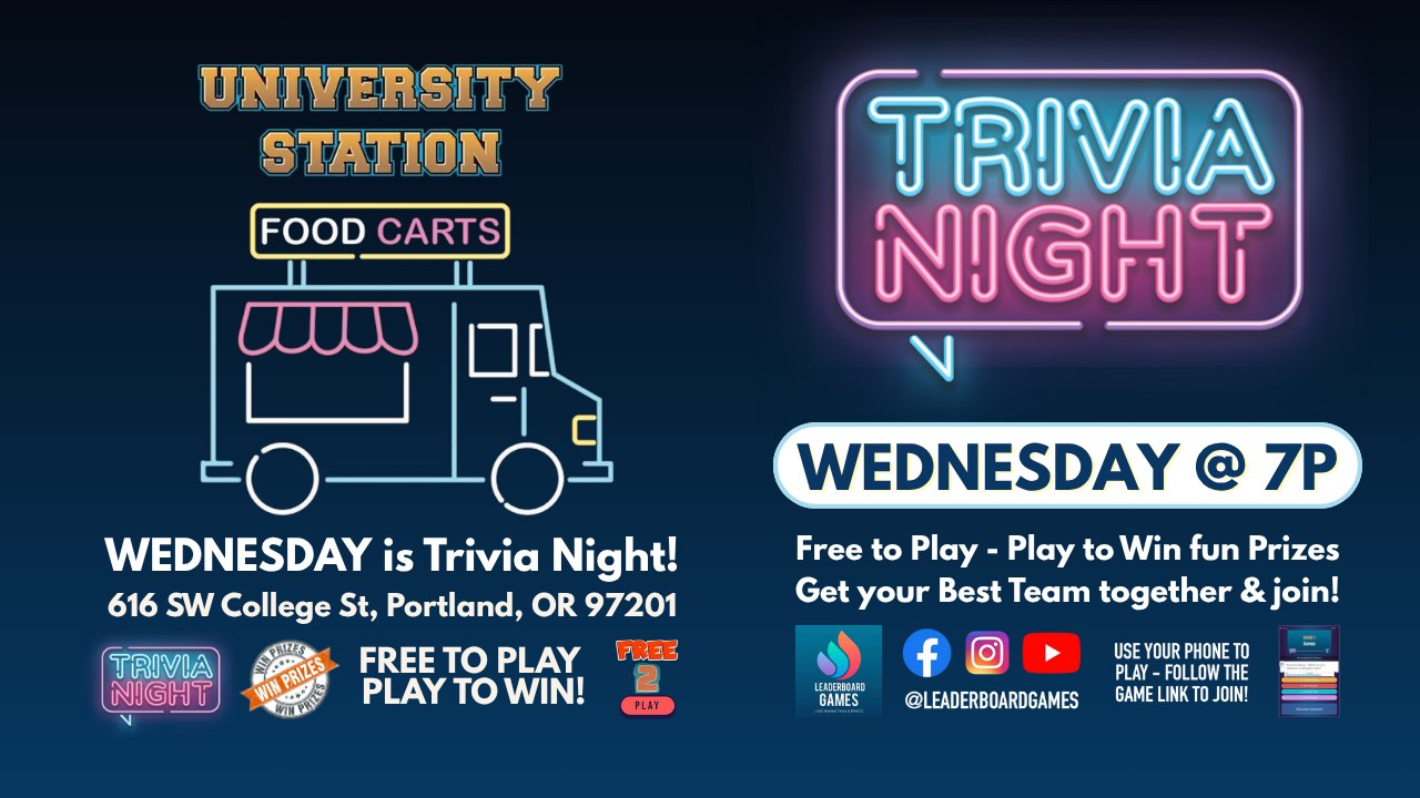Trivia Night | University Station Food Carts - Portland OR - WED 7p
