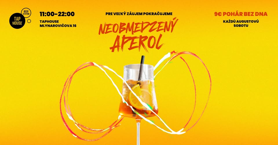 ♾️ NEOBMEDZENÝ APEROL SPRITZ V TAPHOUSE🍹