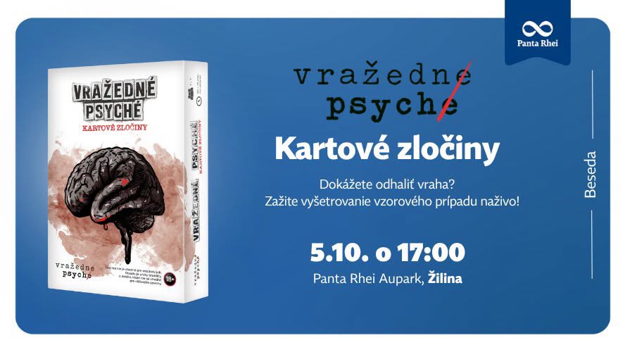 ŽILINA: Beseda s Vražedným psyché ku hre Kartové zločiny🕵️