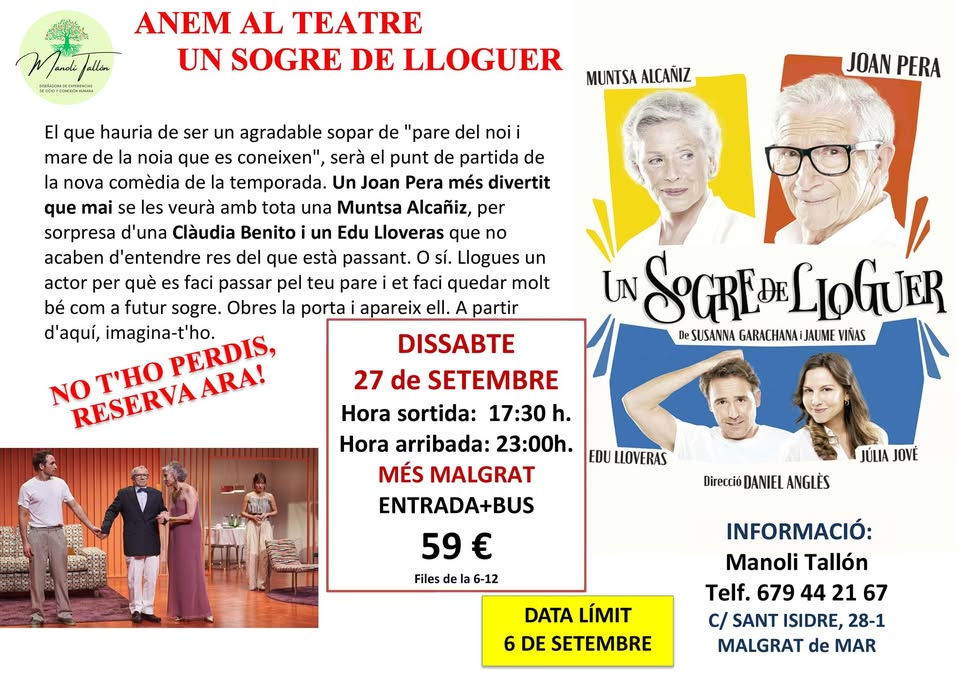 ANEM AL TEATRE -"SOGRE DE LLOGUER"