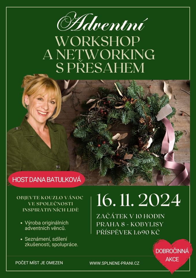 Adventní workshop a Networking s přesahem - s herečkou Danou Batulkovou