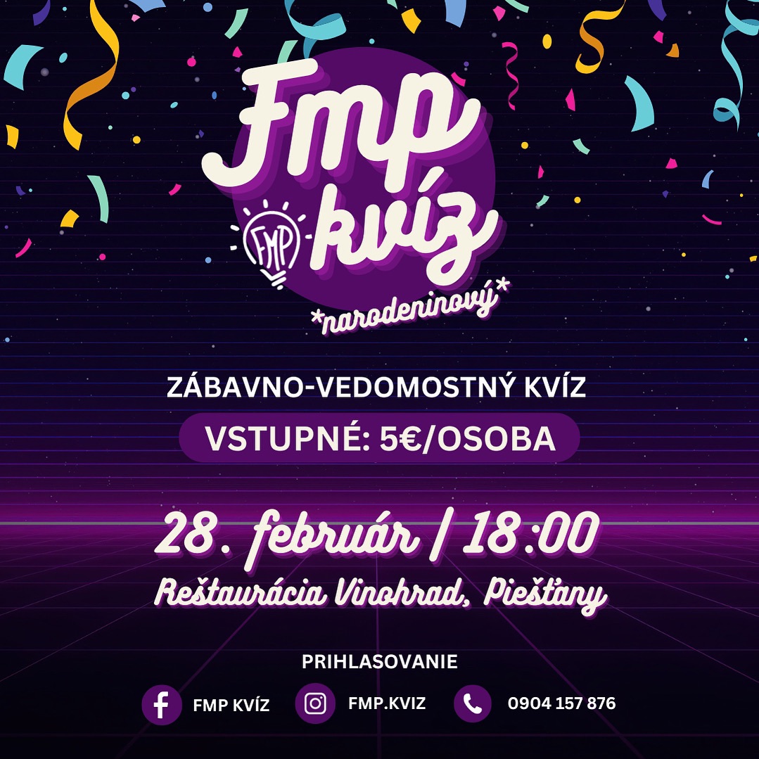 1. FMP Narodeniny 🎉 | Reštaurácia Vinohrad 🍇