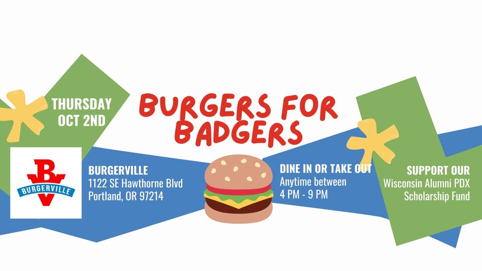 Burgers for Badgers 🍔 Burgerville Fundraiser