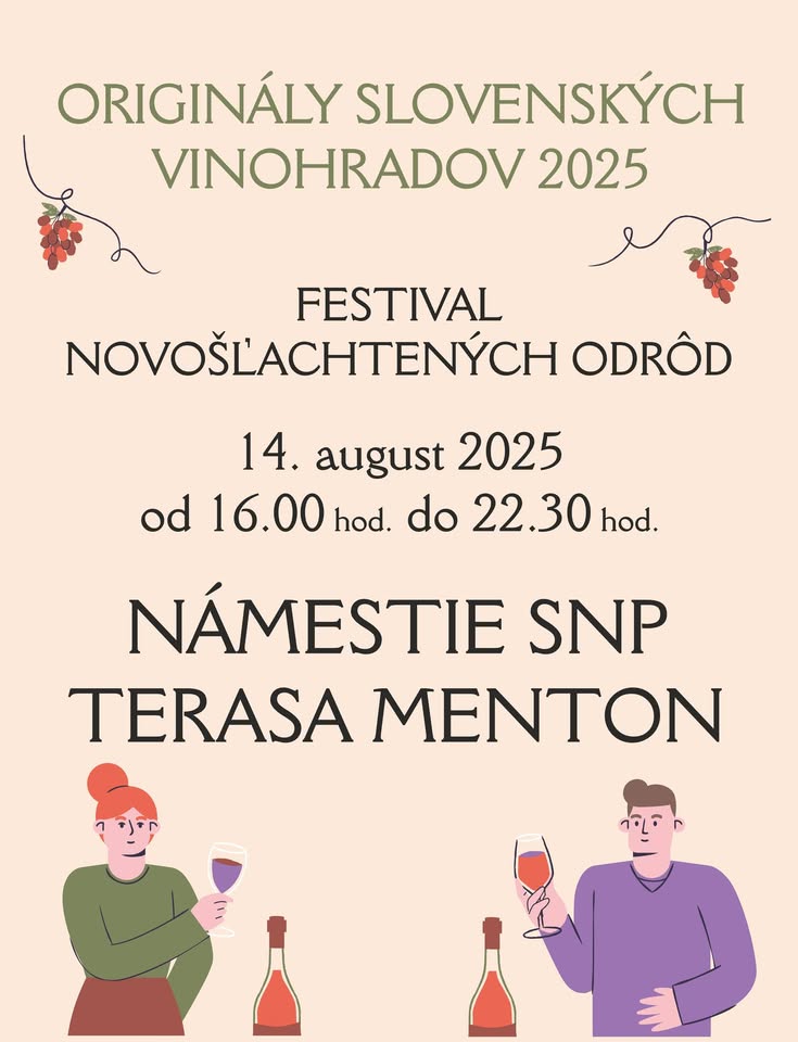 Originály slovenských vinoradov - festival novošlachtených odrôd