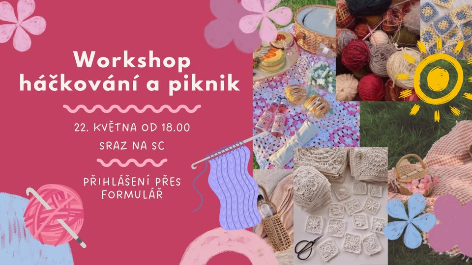 Workshop háčkování a piknik v Lužánkách