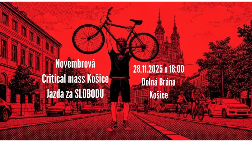 Jazda za slobodu - novembrová critical mass Košice