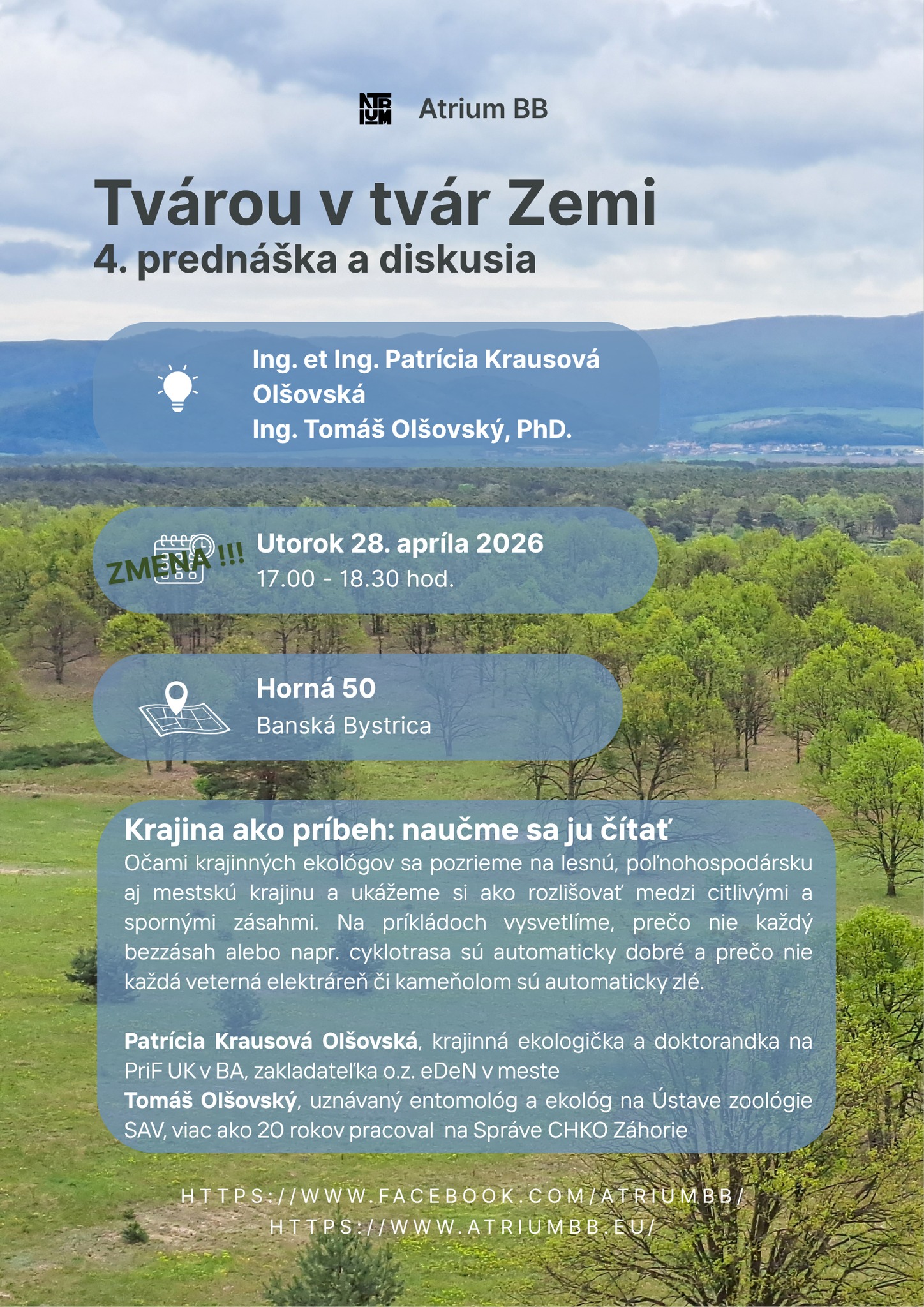 Krajina ako príbeh: naučme sa ju čítať (4. prednáška a diskusia z cyklu Tvárou v tvár Zemi)