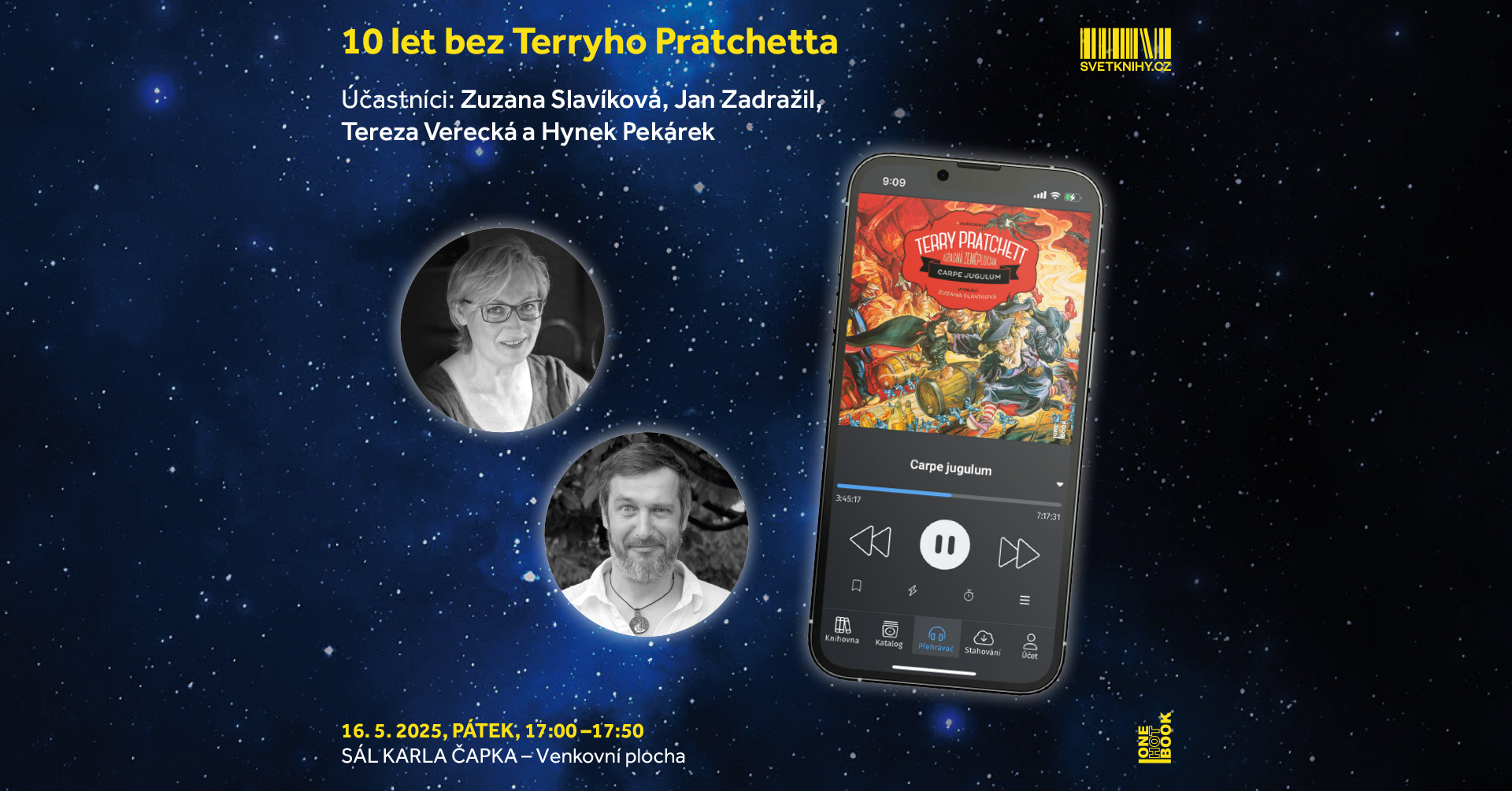 10 let bez Terryho Pratchetta / OneHotBook na Světě knihy