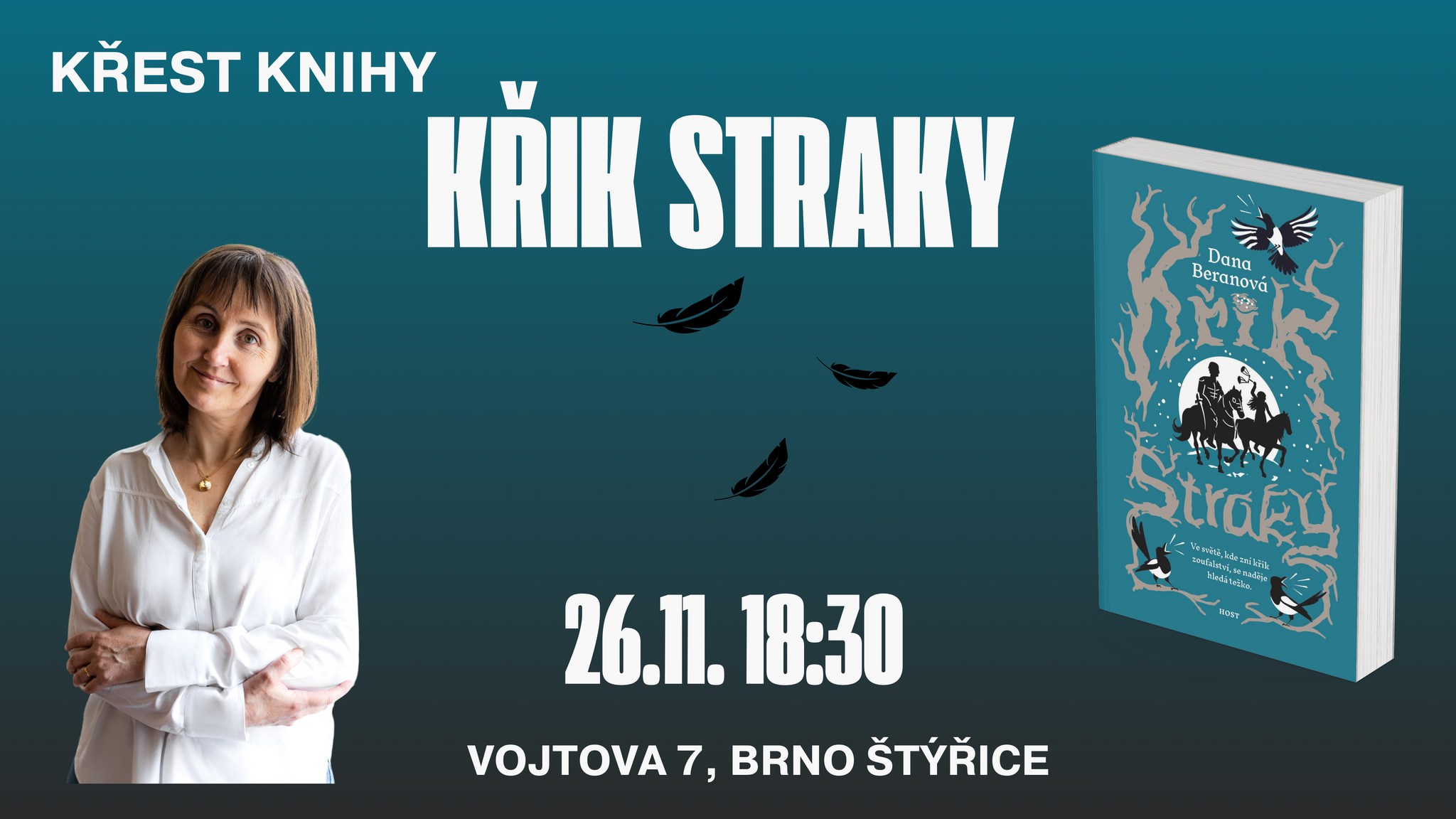 Křest knihy Křik straky